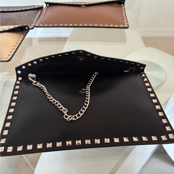 Studded Clutch Black, Cream, Brown, Tan, Gold Orange & Pewter Vegan - Picture 7 of 7